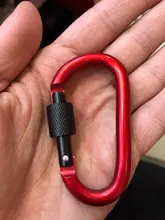 Paracord-Cadena de mosquetones de aluminio de 8cm, Clip de bloqueo rotativo, hebilla de anillo D, llavero, gancho de presión de montaña para acampada, Kit de viaje al aire libre
