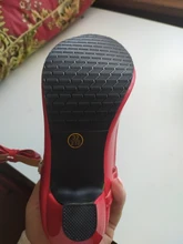 Zapatos Infantiles para niñas, calzado con lazo de cuero para fiesta de Baile de Princesa, brillantes, Color rojo sólido, tacón alto, de cuero de moda, oferta de otoño