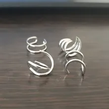 3 uds moda Simple liso puños de oído pendientes de Clip pendientes largos aretes pendientes para las mujeres sin Piercing falso cartílago pendientes de joyas de regalo