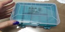 Nuevo 13 redes transparente portátil tornillos caja de almacenamiento doble-lado multifuncional de almacenamiento de plástico herramienta