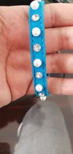Collar de Gato con campana ajustable, Collar retráctil de perlas de diamante para perros y gatos, correa para el cuello, accesorios para mascotas