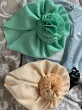 Hermosa flor bebé sombrero bebé niña sombrero turbante infantil de primavera niño gorra para Recién Nacido Bonnet, muestras de lazo sombrero