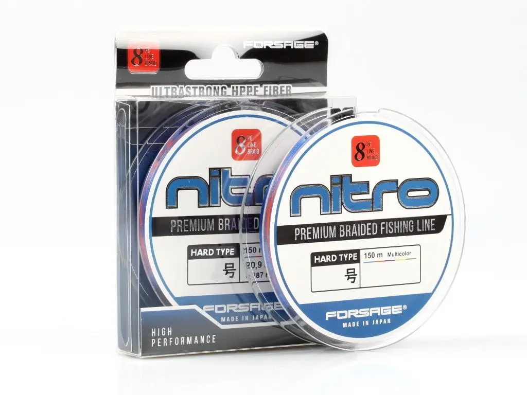 Фото Шнур "Forsage" Nitro 8 Braid Hard Type 150м. (3 Colors 1 5 mm ) | Спорт и развлечения