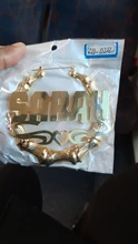 Pendientes de bambú personalizados, joyería personalizada con nombre, aretes encantadores, regalo de oro