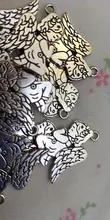 15 unids/lote Ángel plateado plata pulseras encanto colgantes joyería de moda hacer hallazgos DIY hechos a mano encantos I228