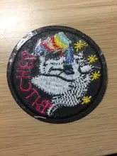 Embroidered Patches Badge UFO Applique Biker Iron-On-Sew Space Motorcycle Cheap Skull