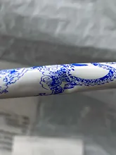 EZONE chino escrito cepillo azul blanco diseño de porcelana cepillo caligrafía china pincel para pintar con acuarelas múltiples cabellos