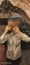 De las mujeres de la moda camisetas de las señoras Slim con cuello de pico de Blusa de la gasa de las mujeres ropa de oficina 2021 Ropa de Trabajo camisa de las mujeres de talla grande Blusa 882G