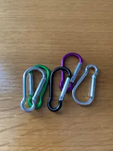 10 unids/lote al aire libre mosquetón aluminio llavero de bolsillo Clip hebilla de gancho llavero para Camping de senderismo mochila de Color al azar