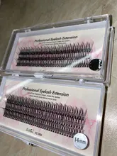 Extensión de pestañas de seda profesional, Pestañas postizas de pestañas con cola de pato a la moda