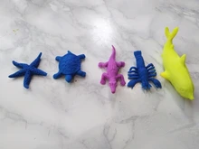 5 uds novedad agua crecer animal en el océano Rosa flor pescados para niños juguetes educativos imaginación juguetes envío gratis