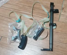 Tirachinas telescópico de alta precisión, tirachinas de goma de alta potencia con láser rojo de acero inoxidable para caza al aire libre