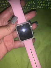 Funda protectora de diamante para Apple watch, carcasa de 44mm, 40mm, 42mm y 38mm para Apple watch band 5 4 3 2 1