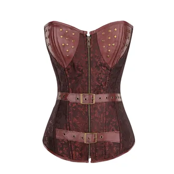 Steampunk Women's Corset Steel Boned PU Leather Overbust Bustier Waist Cincher Belted Shapewear Belly Control Overbust Corset
Steampunk Women's Corset Steel Boned PU Leather Overbust Bustier Waist Cincher Belted Shapewear Belly Control Overbust Corset