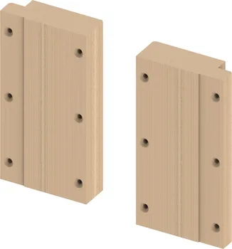 A set of wooden plates is suitable for fixing safety handrails 
A set of wooden plates is suitable for fixing safety handrails