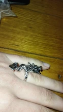 Anillo de estilo gótico para hombre y mujer, sortija de serpiente con diseño de garra de dragón y animales, Estilo Vintage, Punk, Hip Hop, apertura ajustable, regalo de joyería