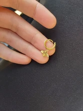 CANNER-pendientes de aro de Plata de Ley 925 con diseño de colibrí, joyería fina