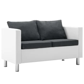 Leatherette 2 seater sofa white and dark gray sofa
Leatherette 2 seater sofa white and dark gray sofa