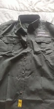 Camisas militares informales para hombre, Camisa de algodón, caqui, Retro, ajustado, con bolsillo, manga larga, Vintage, ropa de calle, envío directo