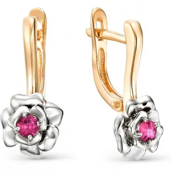 Master brilliant earrings flowers with 2 rubies of red gold
Master brilliant earrings flowers with 2 rubies of red gold