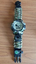 Reloj militar de camuflaje para hombre, pulsera de cuarzo LED resistente al agua hasta 50m, para deportes al aire libre, brújula, termómetro, reloj de emergencia