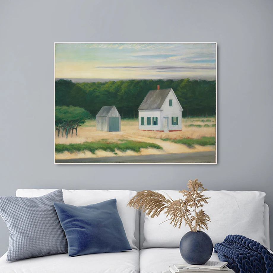 

Vintage Oils Morning Sun Mountain Wheat House Art Canvas Famous Paintings Nordic Posters Prints Wall Pictures Kids Room Decor