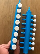 Manguera de bomba de aire para acuario, divisores de 2 a 8 cabezales, 4 a 8mm, tubo para ventilación elástico, válvula de Control de flujo de aire