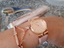 Conjunto de relojes con flores para mujer, pulsera de cuero, de cuarzo, informal, 2 uds.