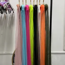 Ver a través de malla de las faldas de las mujeres hombro + Top corto sin mangas + Panty Bikini traje de verano 2021 de vacaciones de neón traje de baño para playa 3 uds