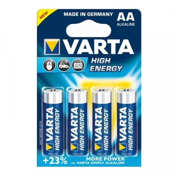 

Alkaline Battery Varta LR6 AA 1,5 V 2930 mAh High Energy (4 pcs) Blue