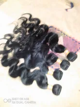 XISHIXIU-extensiones de pelo ondulado brasileño, mechones de pelo mezclado 70% humano con cierre de encaje, extensiones de cabello no Remy