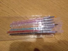 Juego de pinceles para manicura profesional, pinceles para pintura acrílica de diamantes de imitación, Kit de esmalte de Gel UV, gradiente de forro de uñas