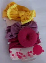 Headbands Hair-Accessories Bows-Knotted Nylon Elastic Newborn Girls Solid-Color Soft