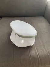 Bolsas de malla con cremallera para lavado de ropa interior, organizador de lavandería, gris