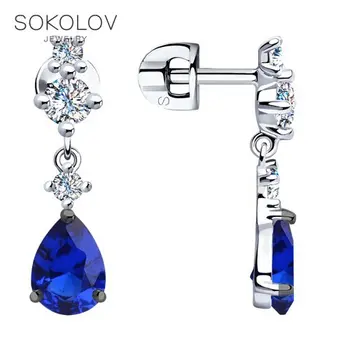 SOKOLOV Silver drop earrings with stones with cubic zirconia fashion jewelry silver 925 women's/men's, male/female, long earrings, women's male
SOKOLOV Silver drop earrings with stones with cubic zirconia fashion jewelry silver 925 women's/men's, male/female, long earrings, women's male