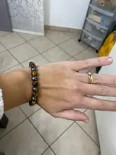 De moda 10mm brazaletes ojo de tigre de los hombres hematita Pulsera Energy Balance obsidiana joyas para cuidado de la salud para el regalo de las mujeres Pulsera Hombre