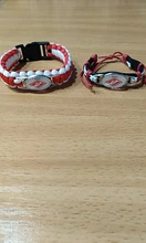 Club FC Spartak de Moscú de dijes para brazaletes de piel pulseras y brazaletes Fans trenzado a mano de la joyería