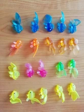 Pez de Oro de imitación de goma 20 piezas para niños, pez de juguete para niños, juguete de baño de decoración