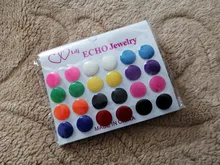 12 par/set de europea y americana ronda pendientes para mujer color botones retro nicho pendiente de mujer regalo de moda Bisutería