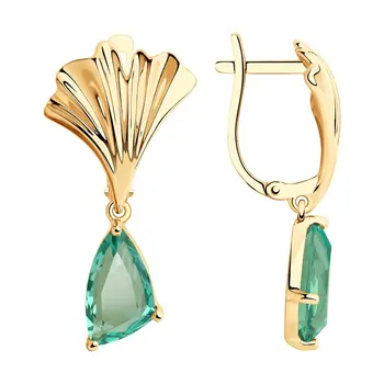Sokolov drop earrings with stones in gold with quartz, fashion jewelry, 585, women's male, long earrings
Sokolov drop earrings with stones in gold with quartz, fashion jewelry, 585, women's male, long earrings