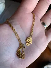 MAGNÍFICO CUENTO Mano de Hamsa Del Encanto Collar Colgante para Las Mujeres de Los Hombres de Steampunk Joyería Colar Gargantilla de Plata de Oro de Acero Inoxidable Hip Hop