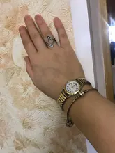 Reloj de cuarzo Vintage para hombre y mujer, pulsera elástica de oro y plata, de negocios, para parejas, para fiesta y oficina, 1 Uds.
