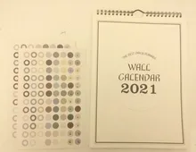 2021 pared Simple calendario semanal planificador mensual del calendario de pared de Agenda de planificación organizador diario colgando Oficina Decoración Para el hogar