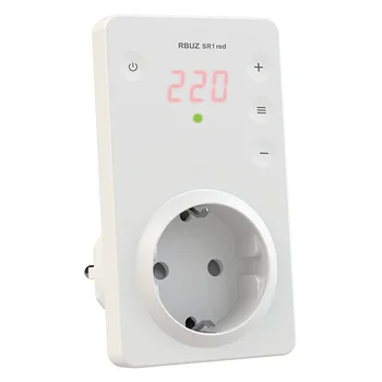 Rbuz SR1 Red single phase voltage relay to protect household appliances with socket plug
Rbuz SR1 Red single phase voltage relay to protect household appliances with socket plug