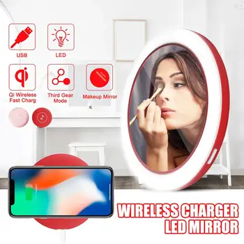 Multifunctional Round Hand Mirror Pocket Makeup Mirror Portable Wireless Charging Compact Mirror With LED Light Vanity Mirror
Multifunctional Round Hand Mirror Pocket Makeup Mirror Portable Wireless Charging Compact Mirror With LED Light Vanity Mirror