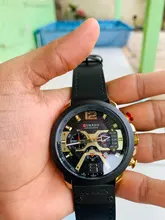 CURREN-Reloj deportivo para hombre, pulsera de cuero, deportivos, de piel militar, esfera de segundos/minutos, masculino