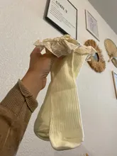 Medias hasta la rodilla de encaje con volantes para niños recién nacidos niñas, medias de princesa a la moda