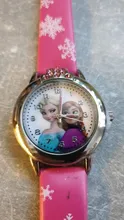UTHAI CQ06-Reloj de pulsera de cuarzo con diseño de princesa para niños, reloj de moda de cristal de dibujos animados de cuero, resistente al agua