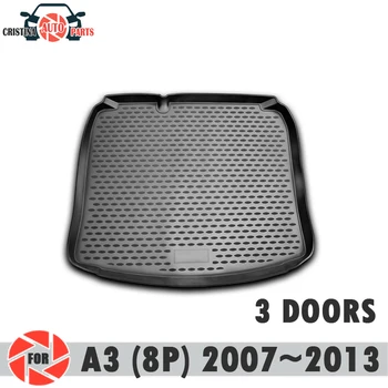 Trunk mat for Audi A3 (8P) 2007~2013 3 DOORS trunk floor rugs non slip polyurethane dirt protection interior trunk car styling 
Trunk mat for Audi A3 (8P) 2007~2013 3 DOORS trunk floor rugs non slip polyurethane dirt protection interior trunk car styling