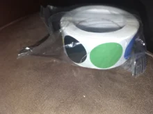 500 uds/rollo de croma etiquetas adhesivas de código de Color Dot etiquetas adhesivas 1 pulgada ronda rojo amarillo azul Rosa negro papelería pegatinas